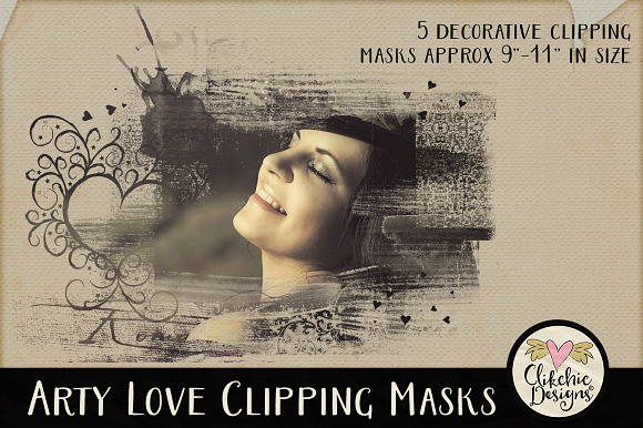 Arty Love Photography Clipping Masks in Photoshop Shapes - product preview 4