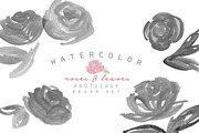 Watercolor Photoshop Brush - Roses
