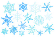 Blue Snowflake Silhouette Clipart