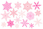 Pink Snowflake Silhouette Clipart