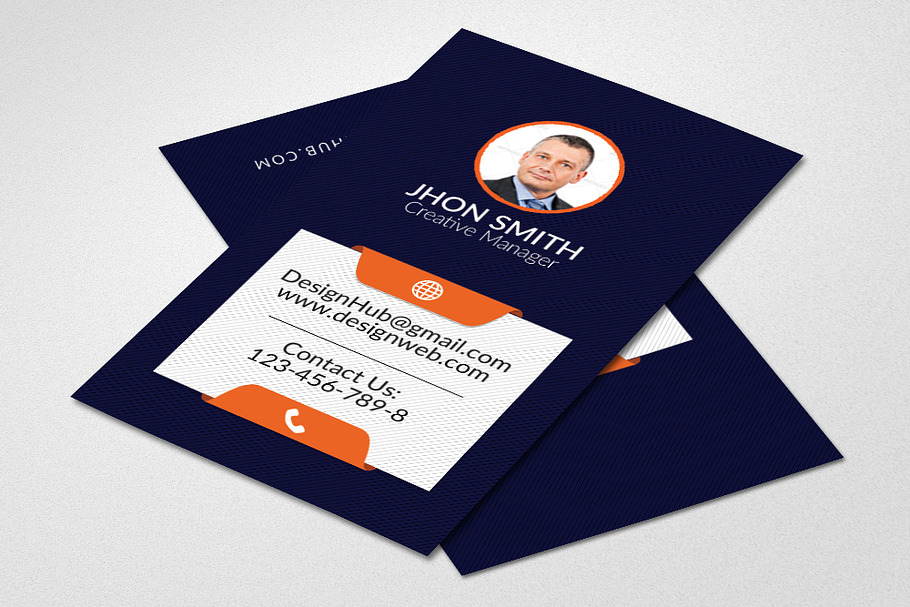 Vertical Business Card Template in Card Templates - product preview 8