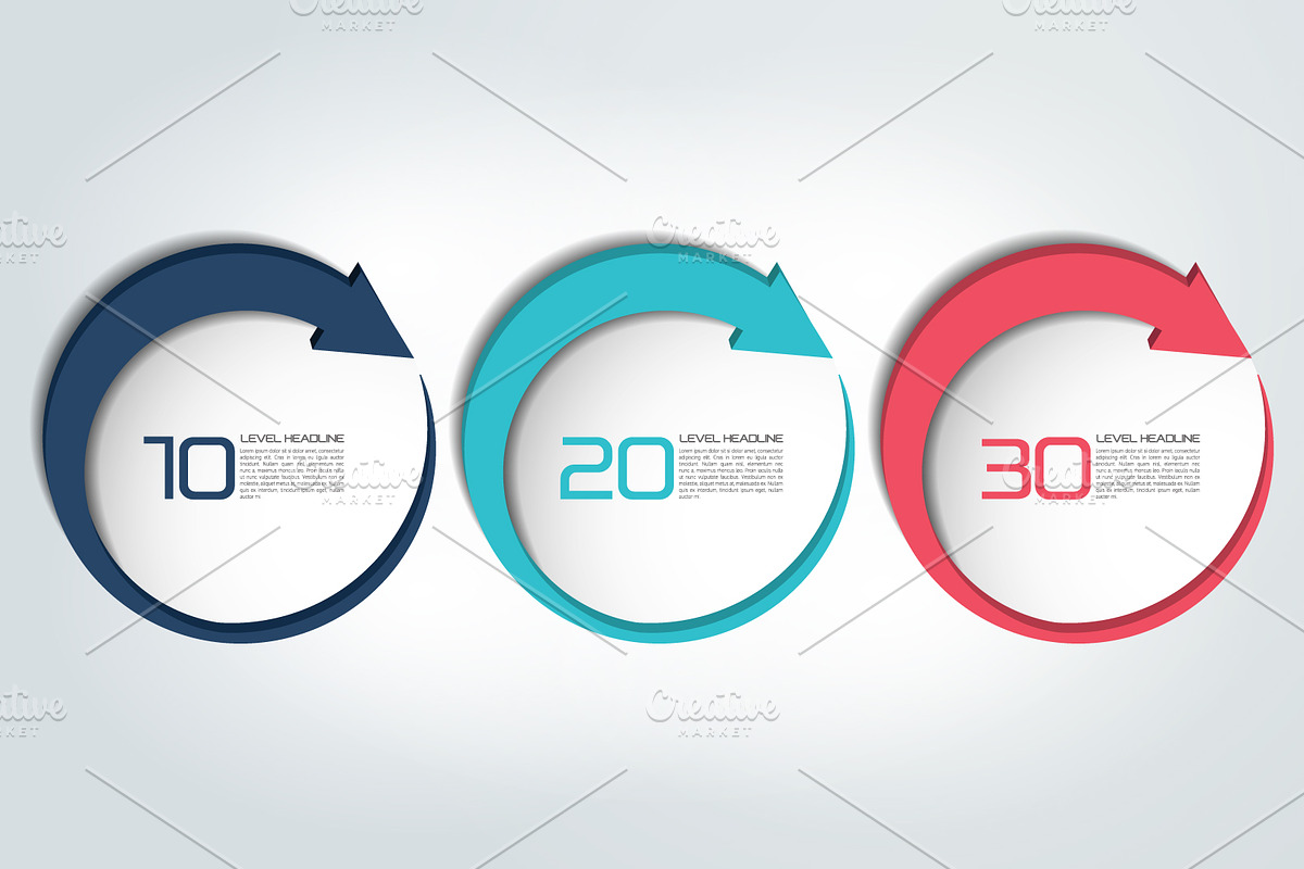 3 circle diagrams in Illustrations - product preview 8