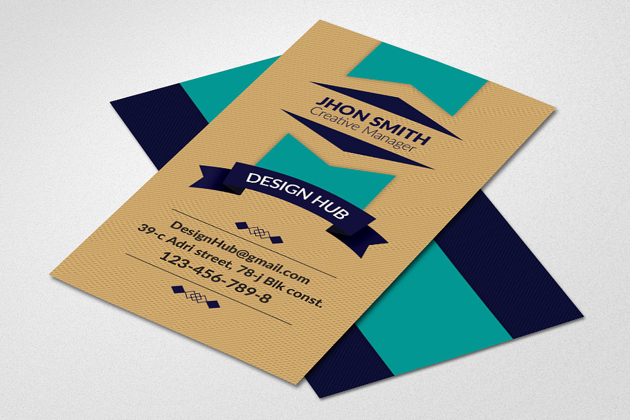 Vertical Retro Business Card  in Card Templates - product preview 8