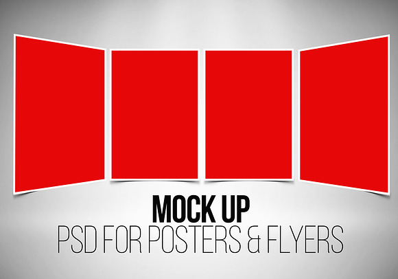 Poster & Flyer Mock Up Psd in Print Mockups - product preview 1