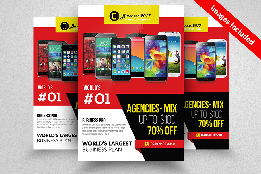 Mobile App Flyer Template in Flyer Templates - product preview 8
