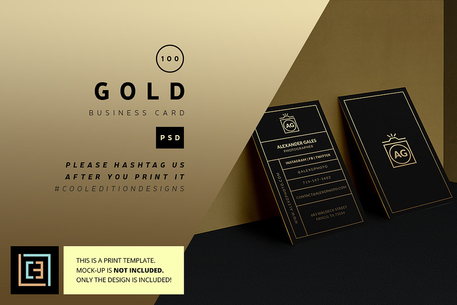 Gold - Business Card 100