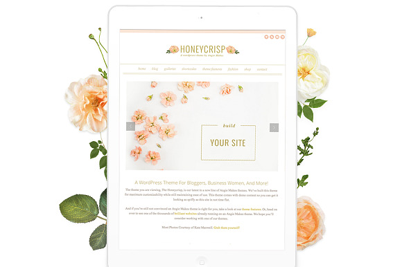 Honeycrisp- A Pretty WordPress Theme in WordPress Commerce Themes - product preview 2