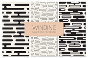 Winding Seamless Patterns. Set 4
