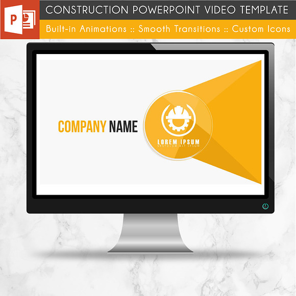 Construction PowerPoint Template in PowerPoint Templates - product preview 2