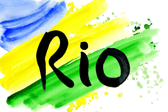 Watercolor Brazil set Brazilian flag in Illustrations - product preview 11