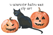 Watercolor Halloween Clip Art
