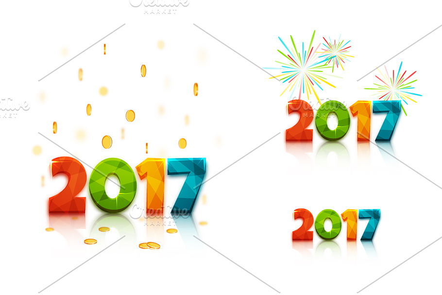 Happy new year 2017 in Illustrations - product preview 8
