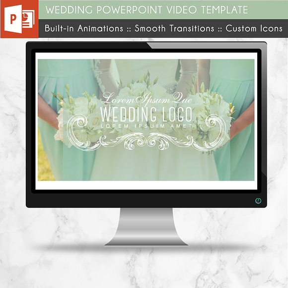 Wedding PowerPoint Video Template in PowerPoint Templates - product preview 3