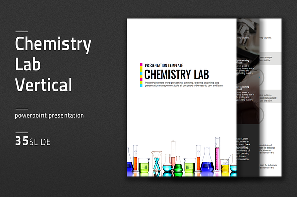 Chemistry Lab Vertical Presentation in PowerPoint Templates - product preview 6