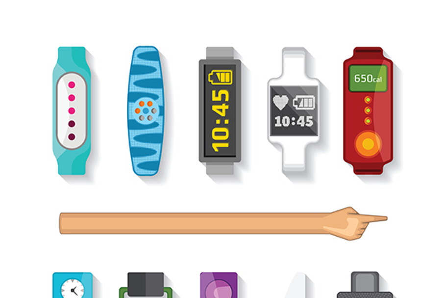 Tracking wristband set in Illustrations - product preview 8