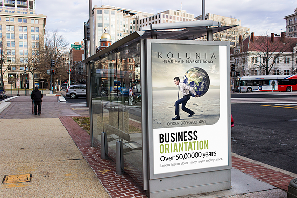 Bus Stop Billboard Ad Template in Presentation Templates - product preview 1