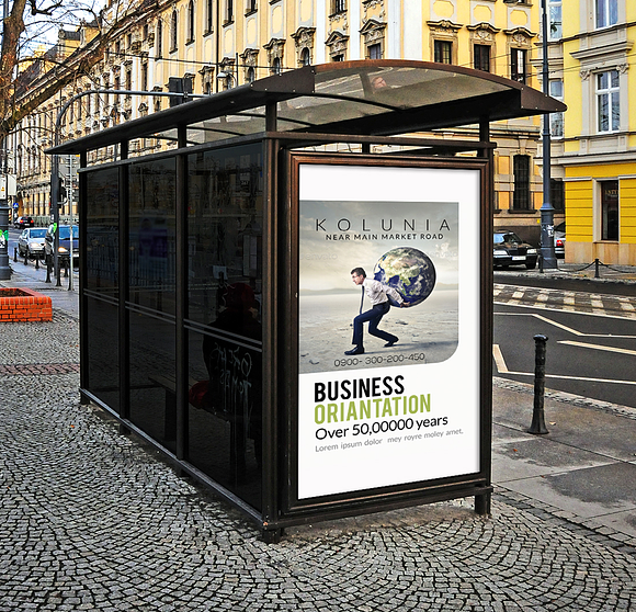 Bus Stop Billboard Ad Template in Presentation Templates - product preview 2