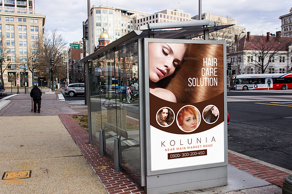 Hair Care Solution Outdoor Ad in Presentation Templates - product preview 1