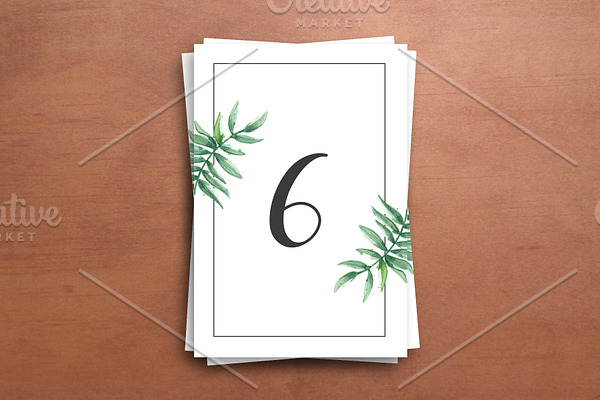 Printable Wedding Table Number