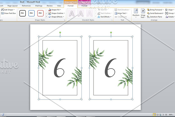 Printable Wedding Table Number in Card Templates - product preview 2