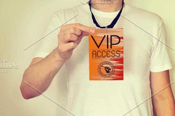 Artistic Fest Vip Pass in Card Templates - product preview 2