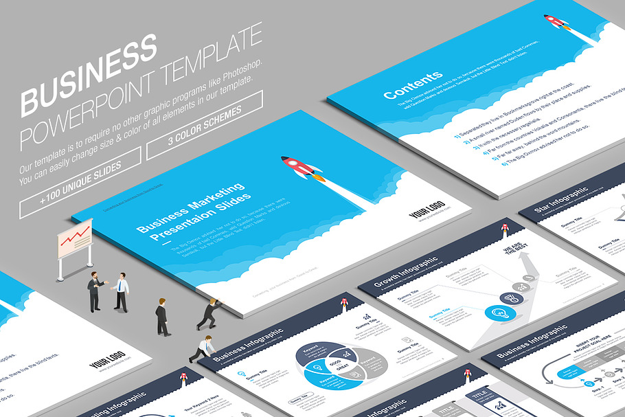 Business Powerpoint Template vol.8 in PowerPoint Templates - product preview 8