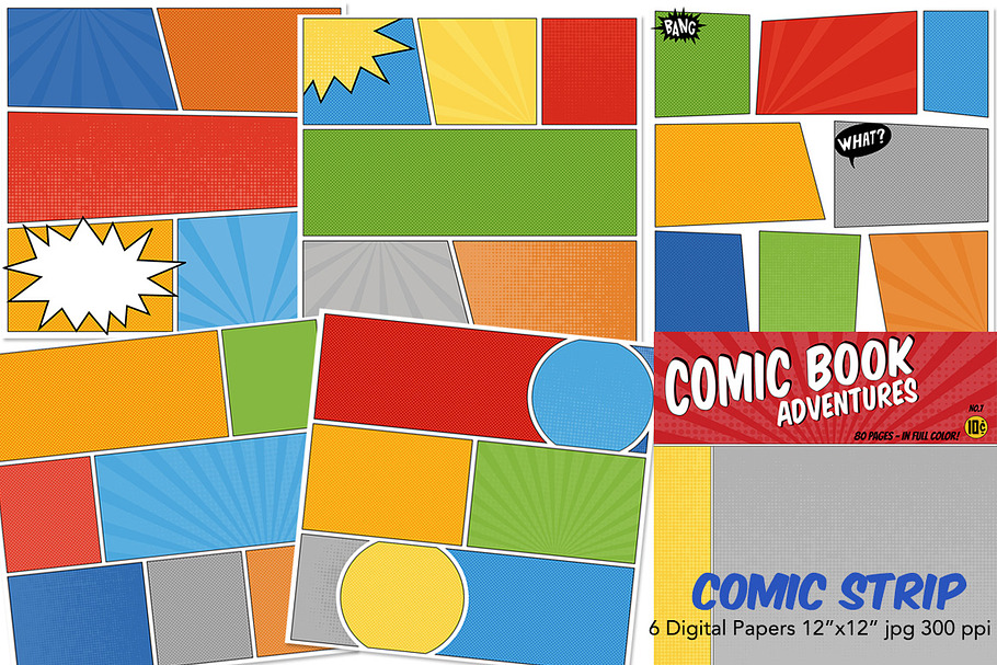 Comic Strip Digital Papers in Patterns - product preview 8