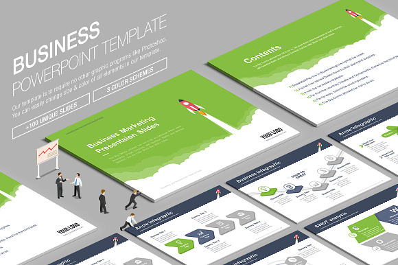 Business Powerpoint Template vol.8 in PowerPoint Templates - product preview 1