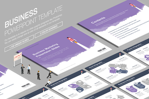 Business Powerpoint Template vol.8 in PowerPoint Templates - product preview 2