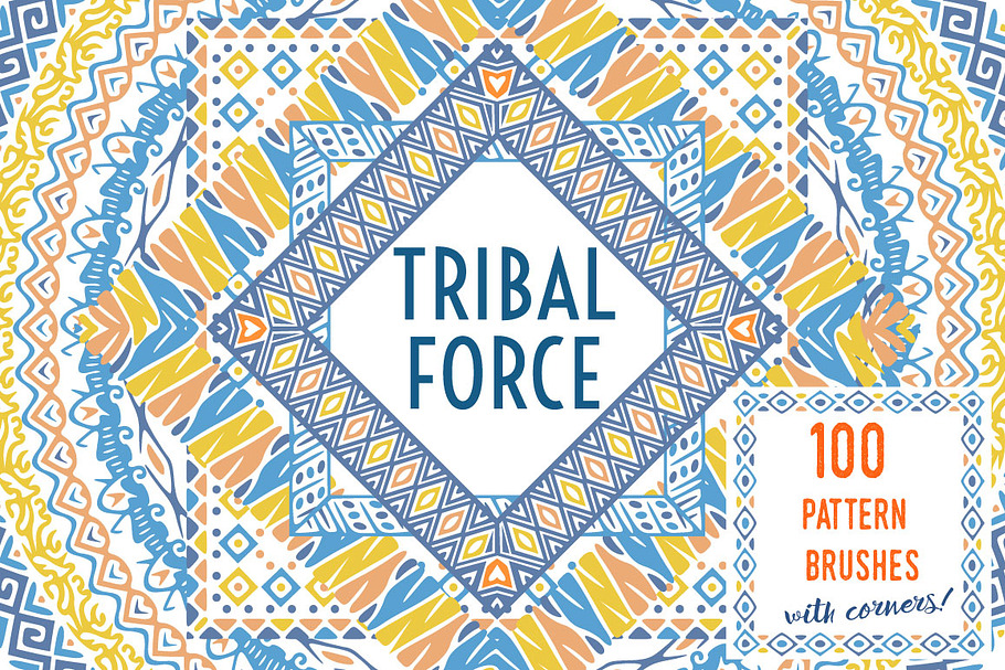 Tribal Force pattern brushes in Photoshop Brushes - product preview 8