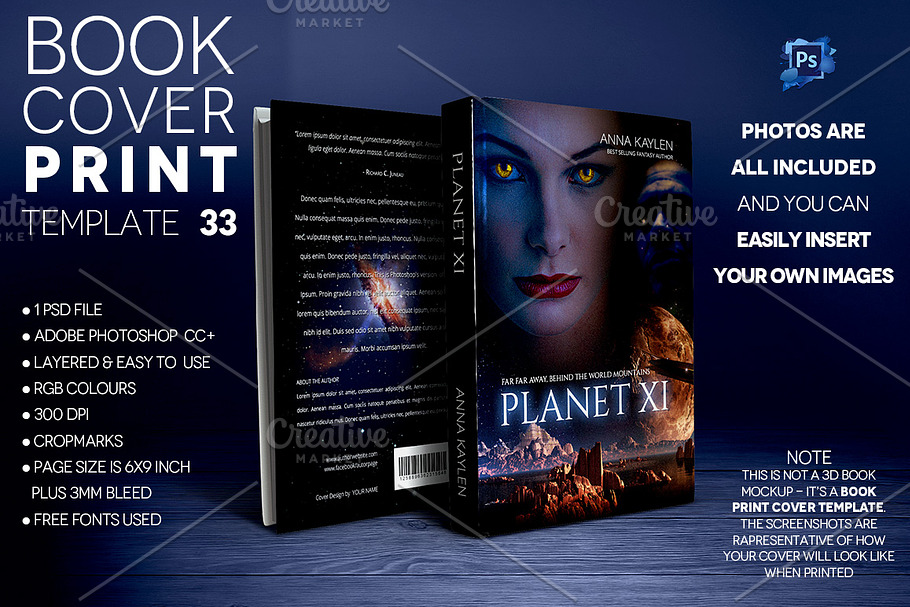 Book Cover Print Template 33