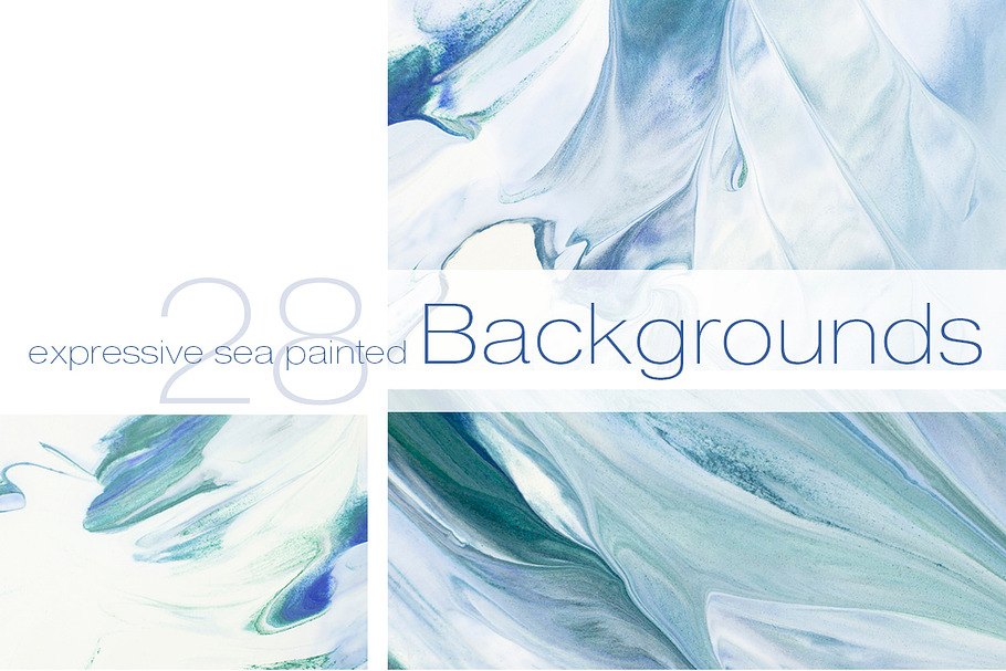 Sea Painted Backgrounds in Textures - product preview 8