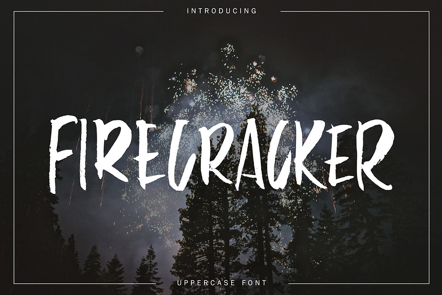 Firecracker - uppercase font
