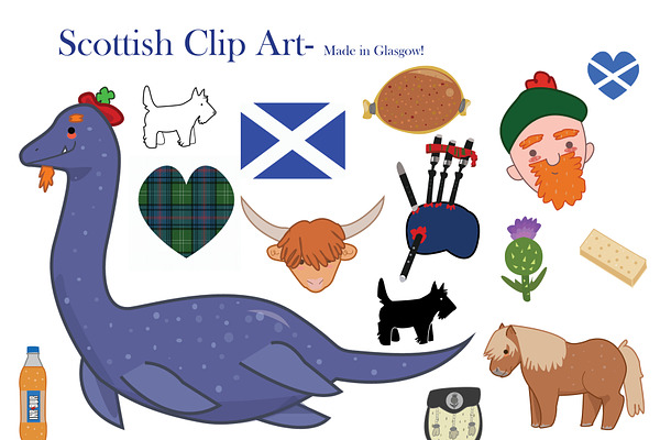 Scotland Clip Art Illustrations
