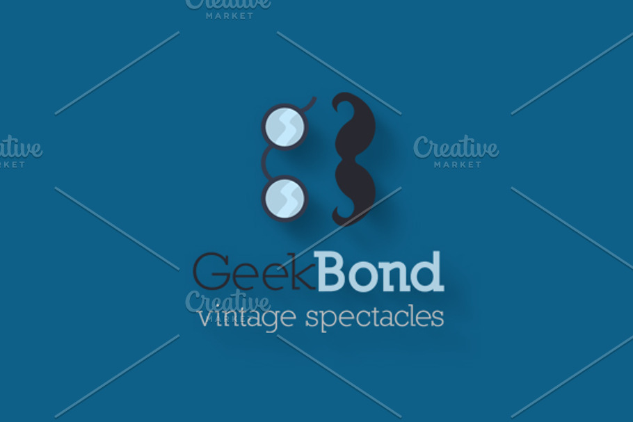 Geek Bond Vintage Spectacles in Logo Templates - product preview 8
