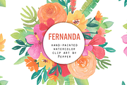 Fernanda Watercolor Flower Clipart