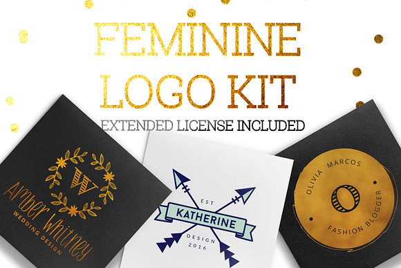 Feminine Logo Kit + BONUS in Logo Templates - product preview 9