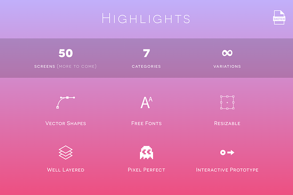 Fashionista Material Design UI Kit in UI Kits and Libraries - product preview 1