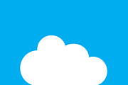 Set of 9 graphic clouds vector