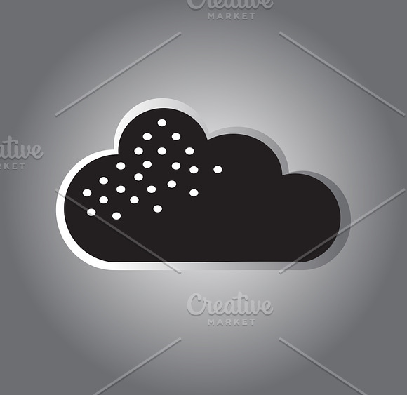 Set of 9 graphic clouds vector in Graphics - product preview 2