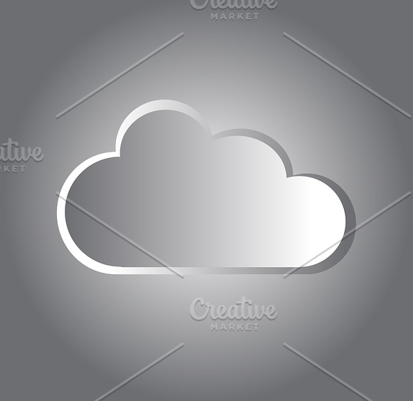 Set of 9 graphic clouds vector in Graphics - product preview 4