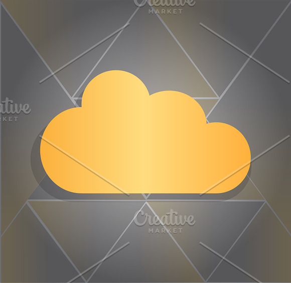 Set of 9 graphic clouds vector in Graphics - product preview 5