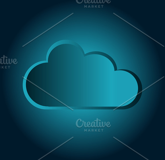 Set of 9 graphic clouds vector in Graphics - product preview 6