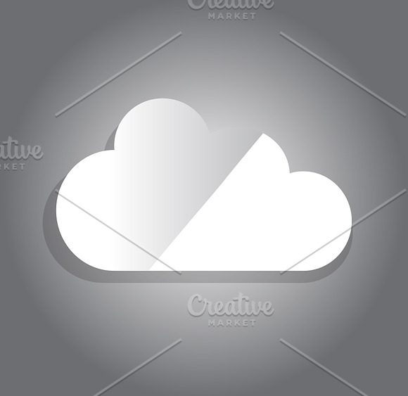 Set of 9 graphic clouds vector in Graphics - product preview 7