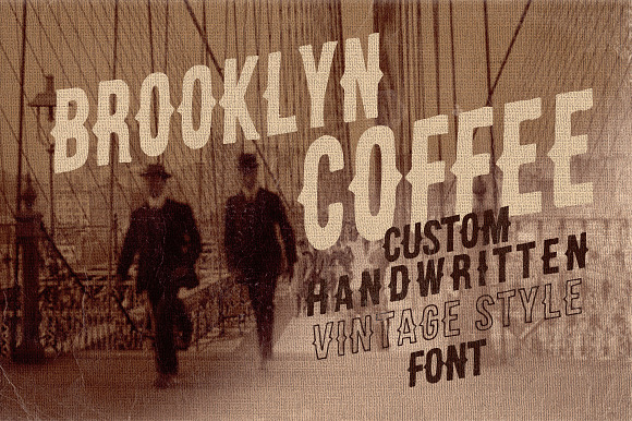 Brooklyn Coffee Custom Font in Custom Fonts - product preview 1