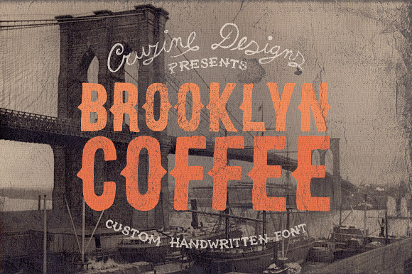 Brooklyn Coffee Custom Font in Custom Fonts - product preview 4