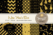 New Year Digital Papers