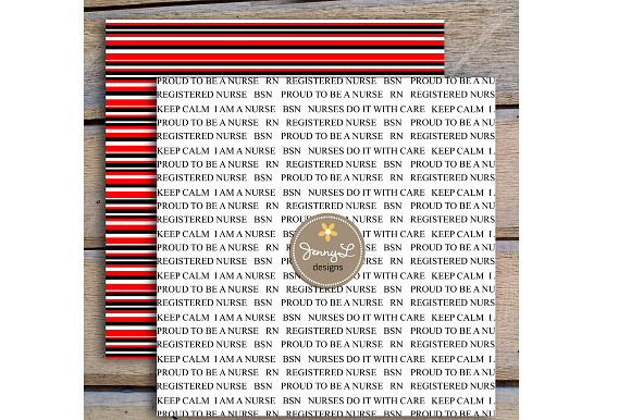 Nurse Digital Papers & Cliparts in Patterns - product preview 4