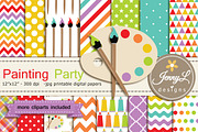 Painting Art Digital Papers Cliparts