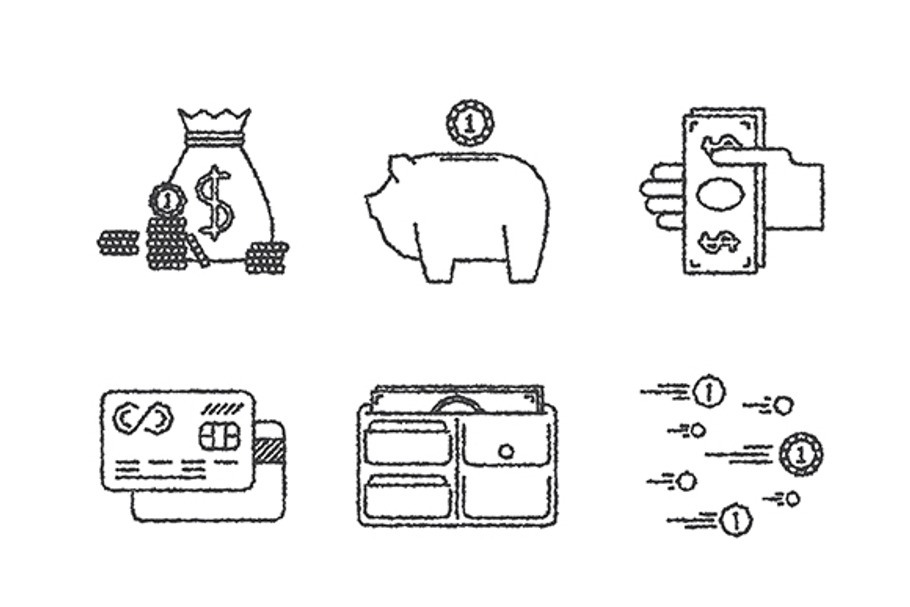 Sketched financial iconset in Illustrations - product preview 8